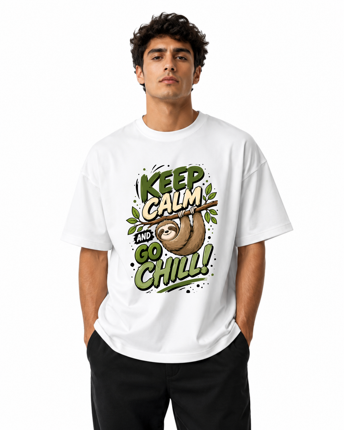 Keep Calm Men’s Premium Graphic Printed T-Shirt – Casual Streetwear Tee