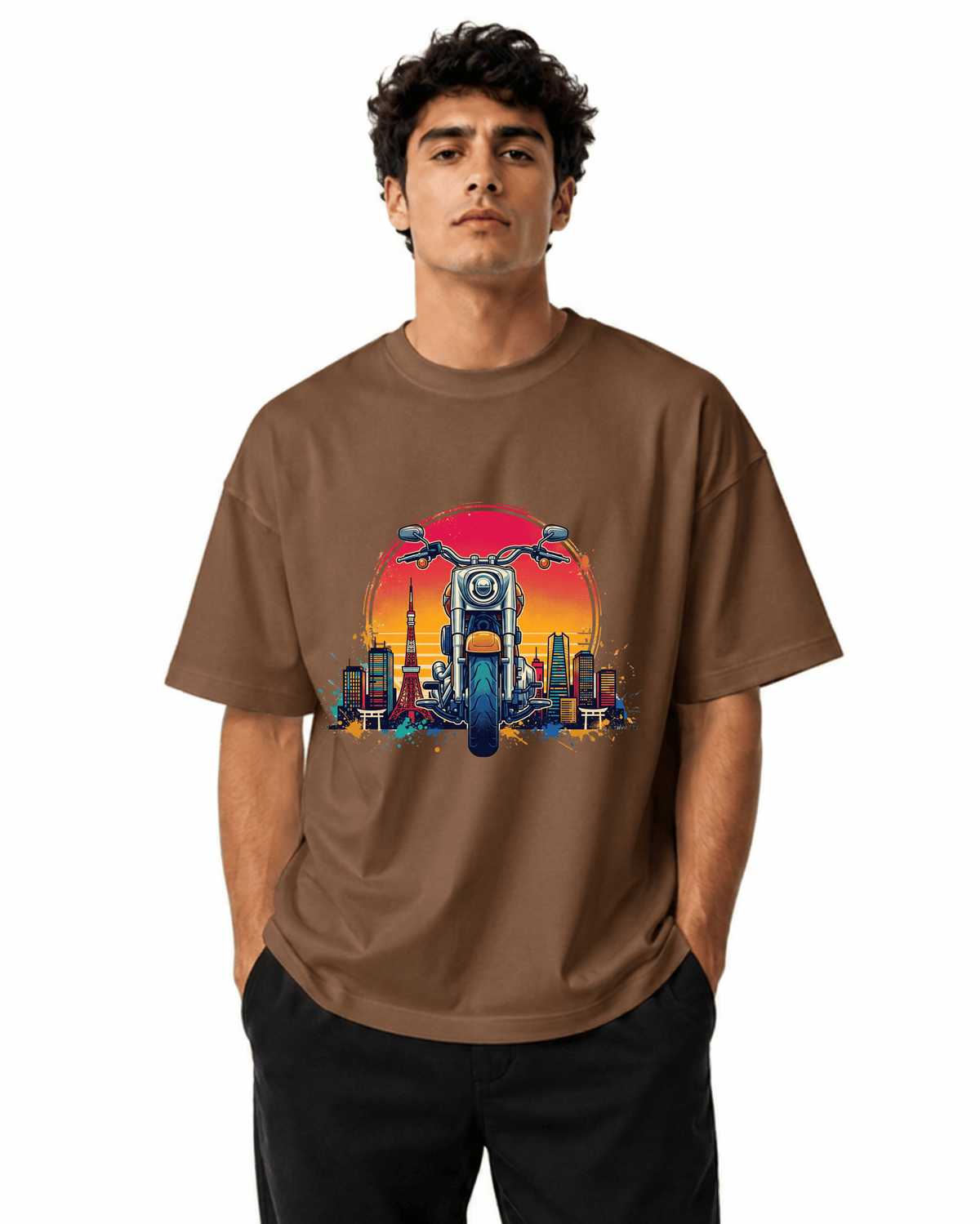 Rider Bike Men’s Premium Graphic Printed T-Shirt – Casual Streetwear Tee
