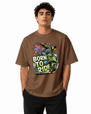 Born To Ride Bike Men’s Premium Graphic Printed T-Shirt – Casual Streetwear Tee