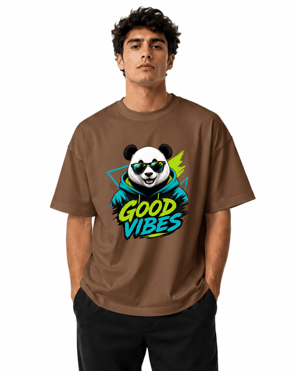 Good Vibes Men’s Premium Graphic Printed T-Shirt – Casual Streetwear Tee