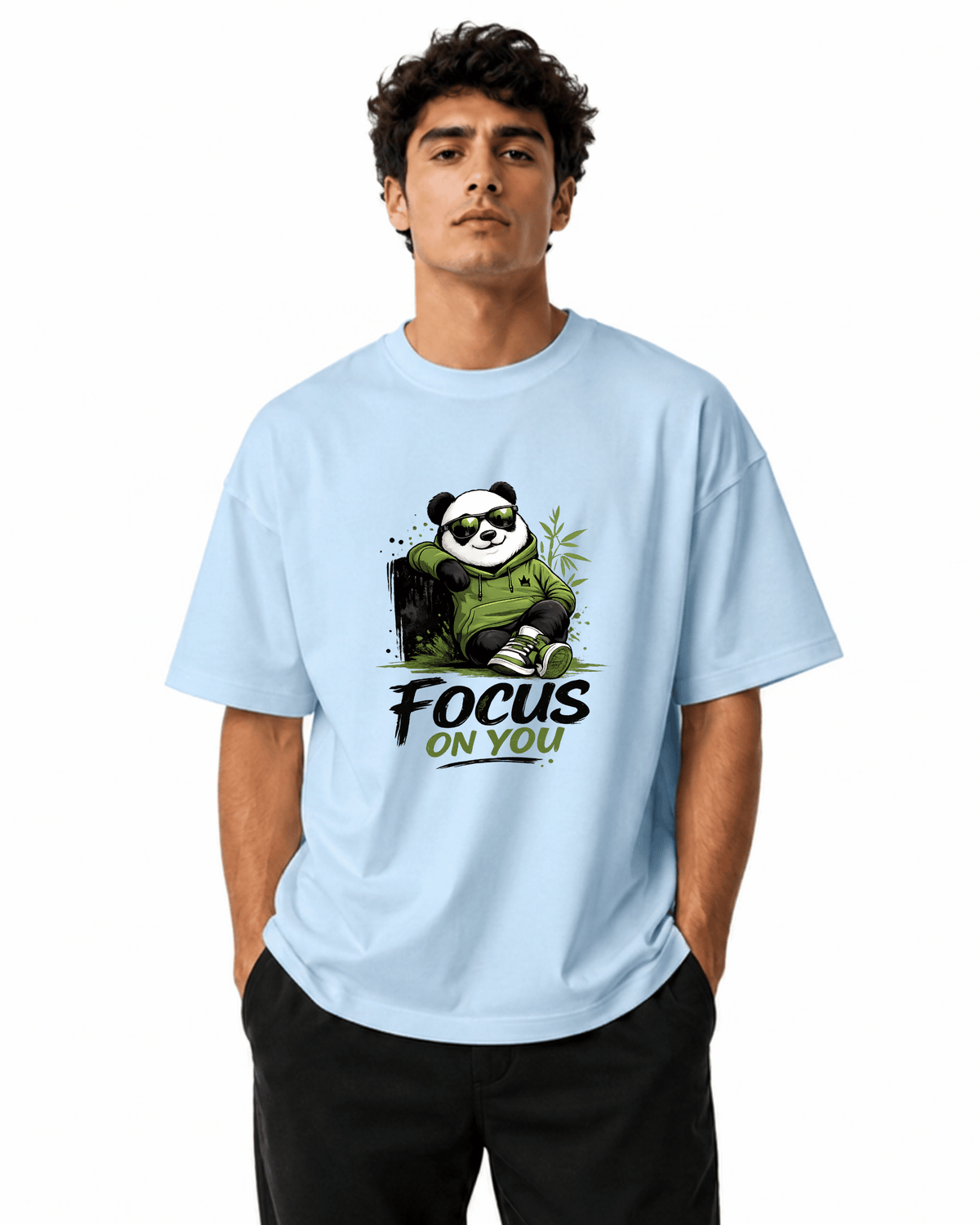 Focus On You Men’s Premium Graphic Printed T-Shirt – Casual Streetwear Tee