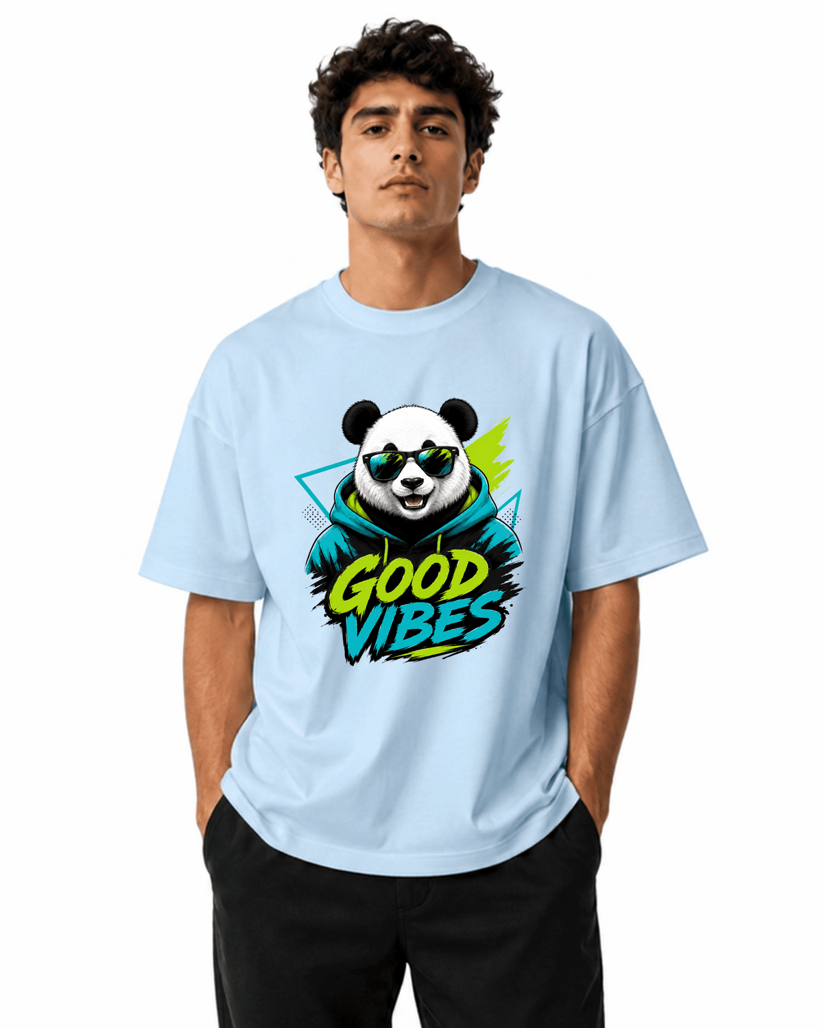 Good Vibes Men’s Premium Graphic Printed T-Shirt – Casual Streetwear Tee