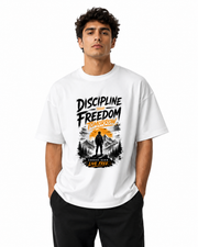 Discipline Freedom Men’s Premium Graphic Printed T-Shirt – Casual Streetwear Tee
