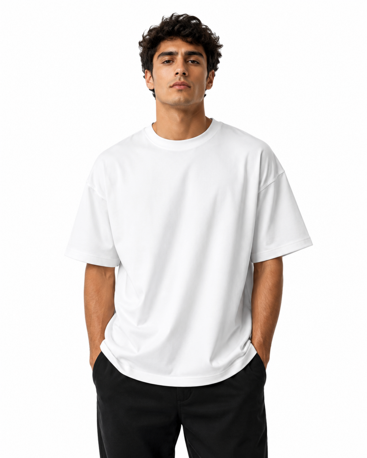 White Men’s Premium Graphic Printed T-Shirt – Casual Streetwear Tee