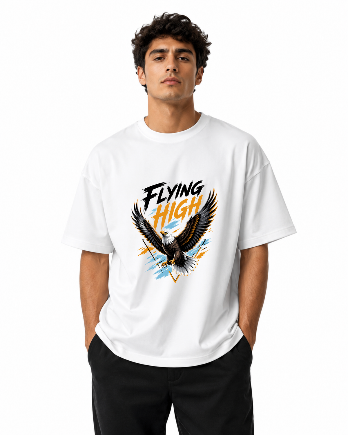 Flying High Men’s Premium Graphic Printed T-Shirt – Casual Streetwear Tee