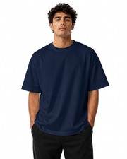 Navy Blue Men’s Premium Graphic Printed T-Shirt – Casual Streetwear Tee