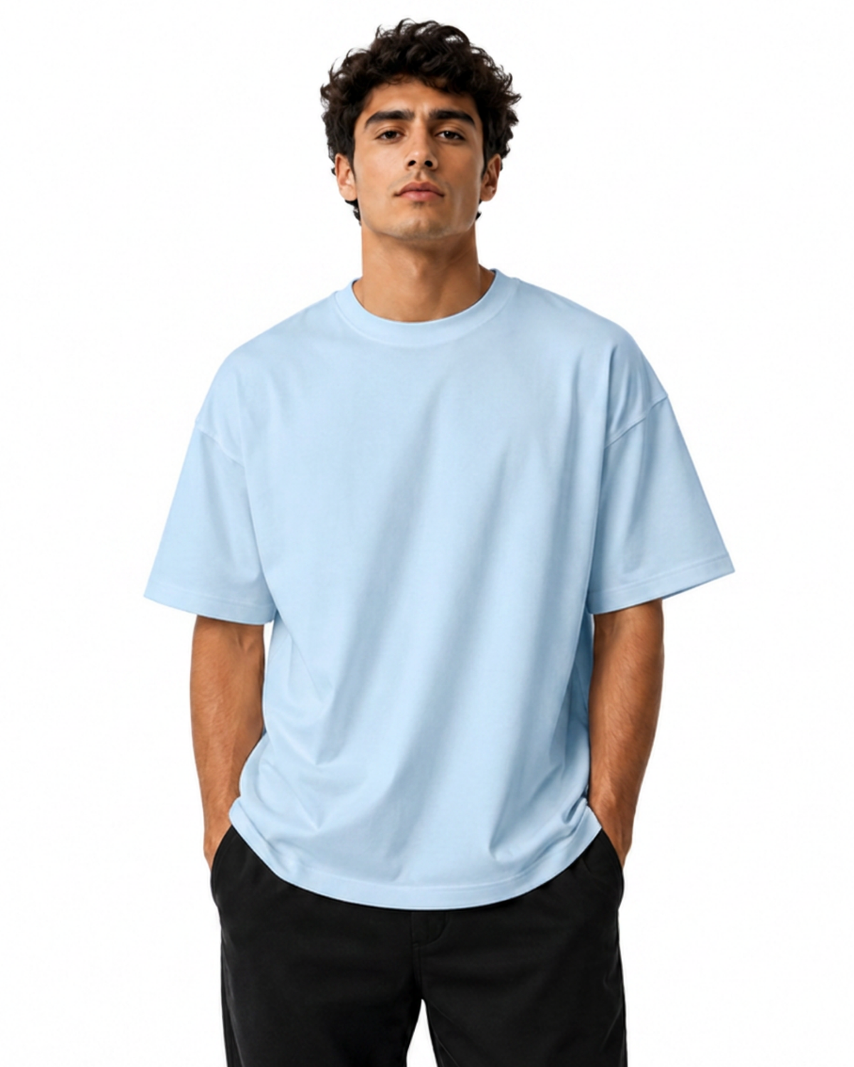Lite Blue Men’s Premium Graphic Printed T-Shirt – Casual Streetwear Tee