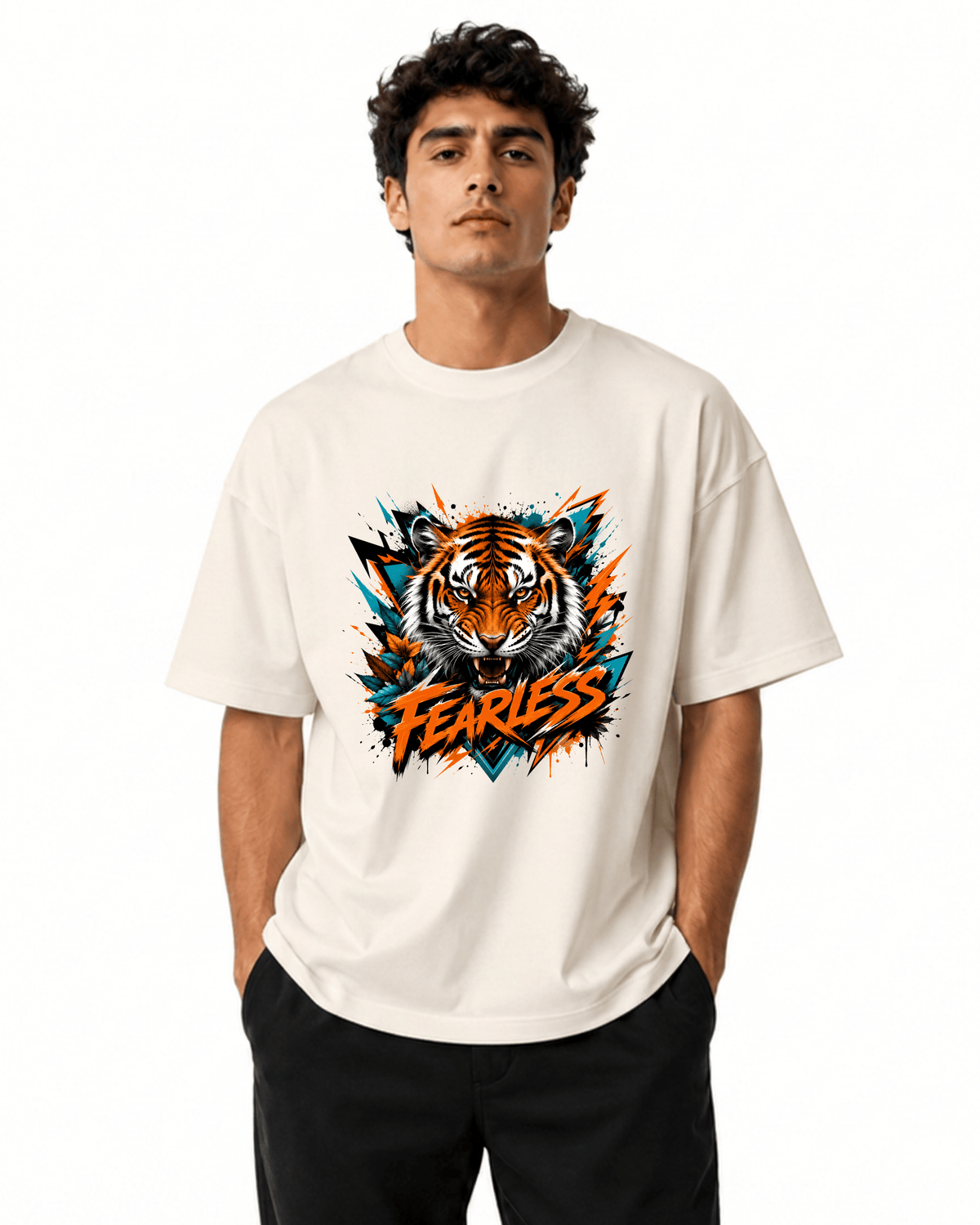 Fearless Men’s Premium Graphic Printed T-Shirt – Casual Streetwear Tee