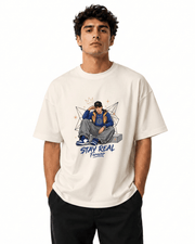 Stay Real Men’s Premium Graphic Printed T-Shirt – Casual Streetwear Tee