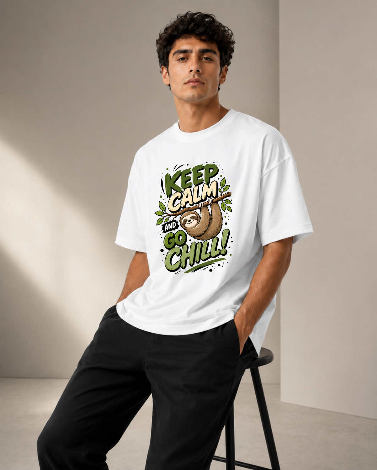 Keep Calm Men’s Premium Graphic Printed T-Shirt – Casual Streetwear Tee