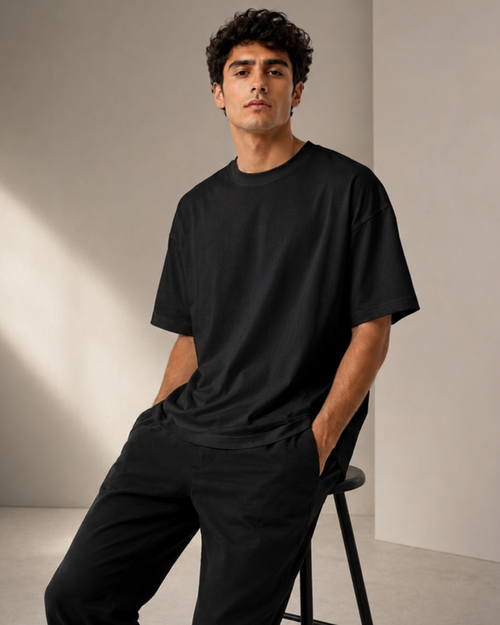 Black Men’s Premium Graphic Printed T-Shirt – Casual Streetwear Tee