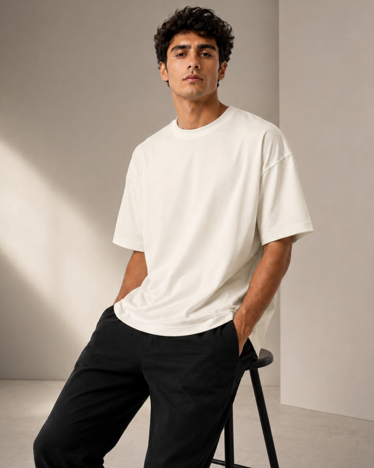Off-White Men’s Premium Graphic Printed T-Shirt – Casual Streetwear Tee