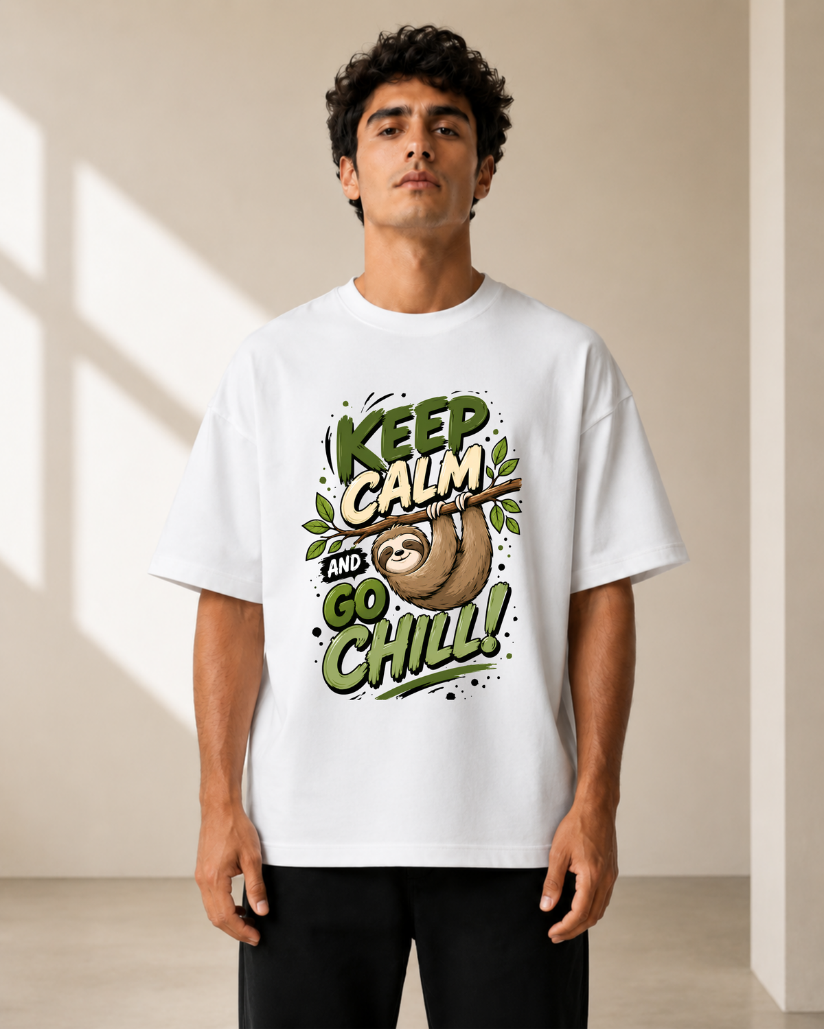 Keep Calm Men’s Premium Graphic Printed T-Shirt – Casual Streetwear Tee