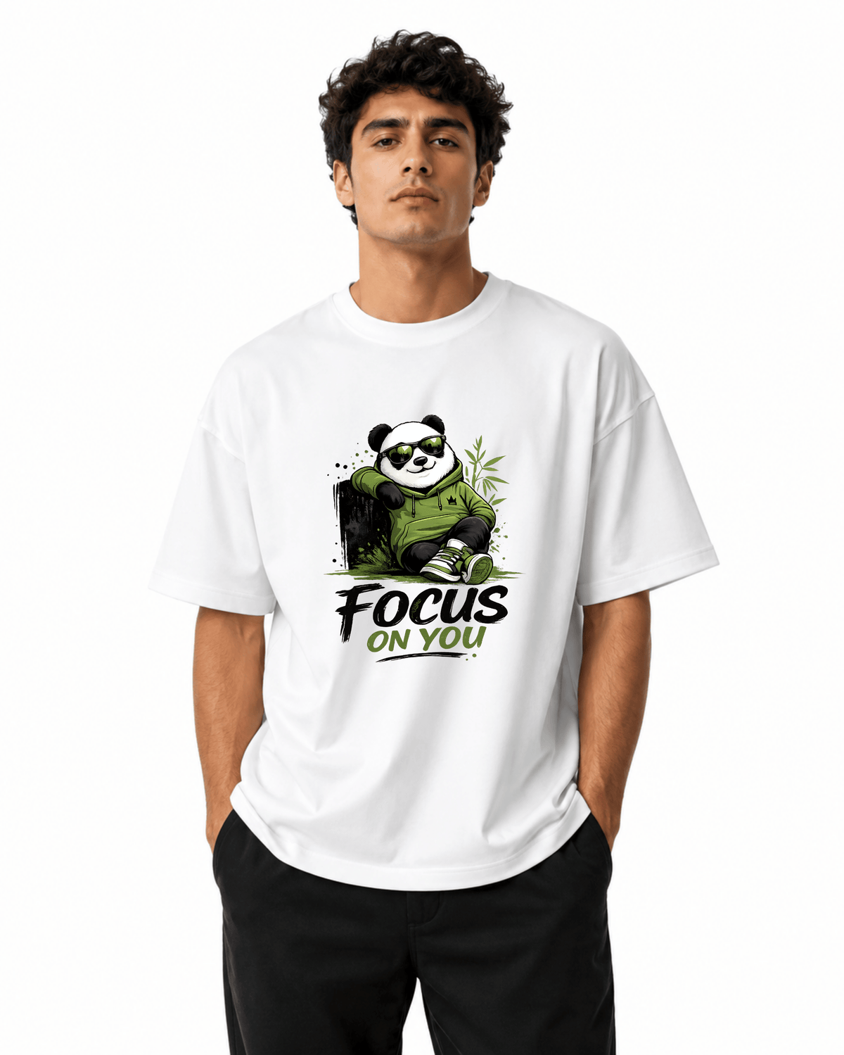 Focus On You Men’s Premium Graphic Printed T-Shirt – Casual Streetwear Tee