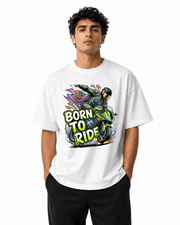 Born To Ride Bike Men’s Premium Graphic Printed T-Shirt – Casual Streetwear Tee