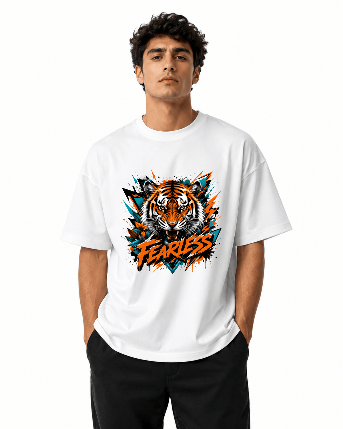 Fearless Men’s Premium Graphic Printed T-Shirt – Casual Streetwear Tee