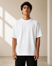 White Men’s Premium Graphic Printed T-Shirt – Casual Streetwear Tee