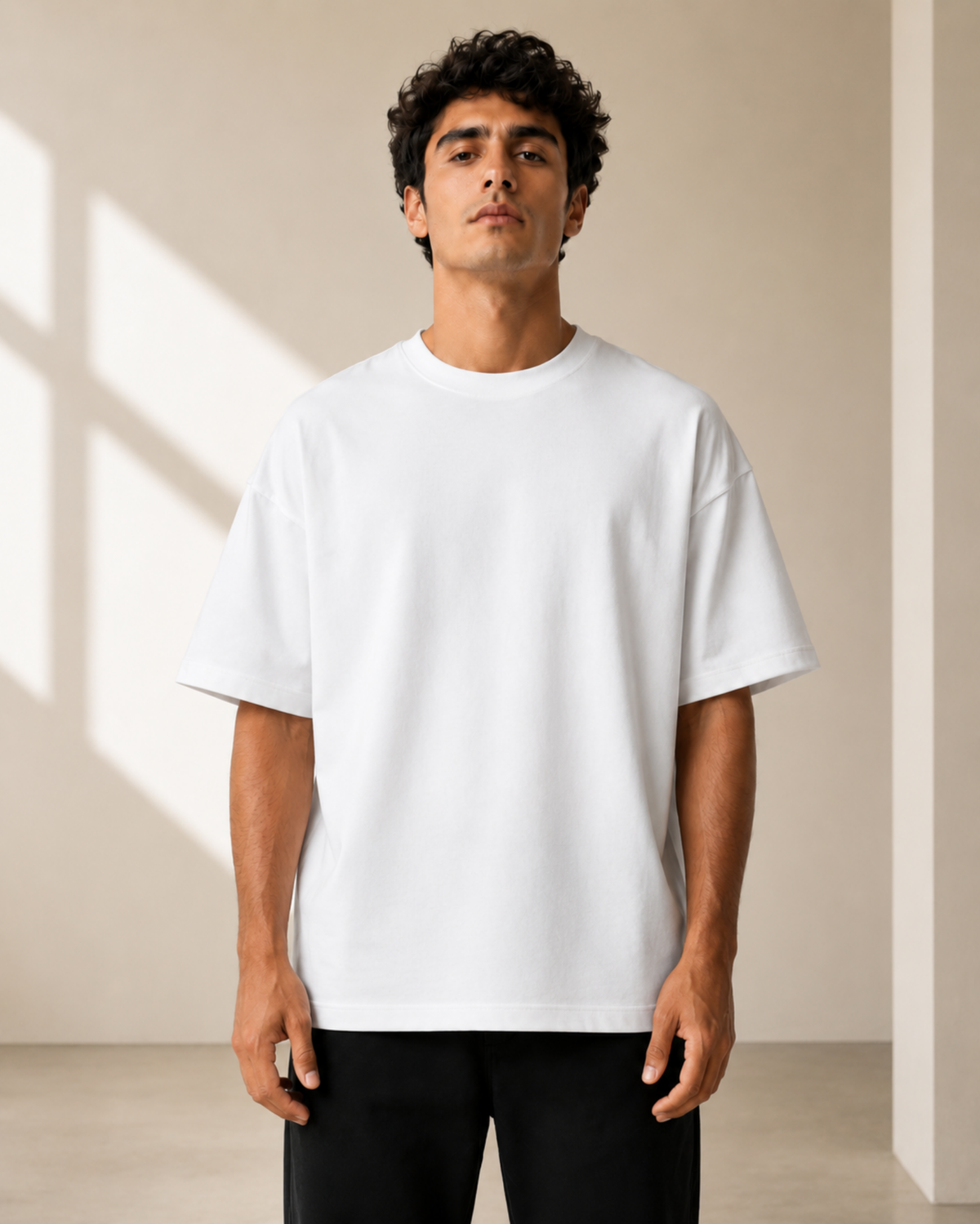 White Men’s Premium Graphic Printed T-Shirt – Casual Streetwear Tee