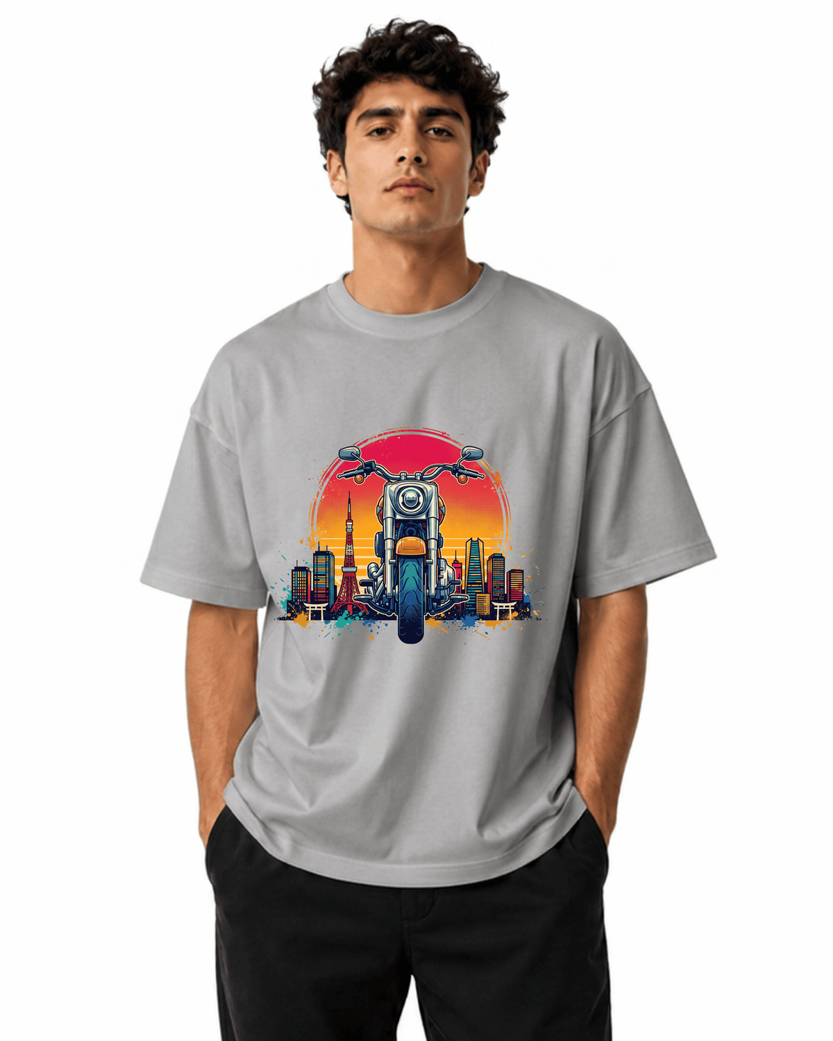 Rider Bike Men’s Premium Graphic Printed T-Shirt – Casual Streetwear Tee