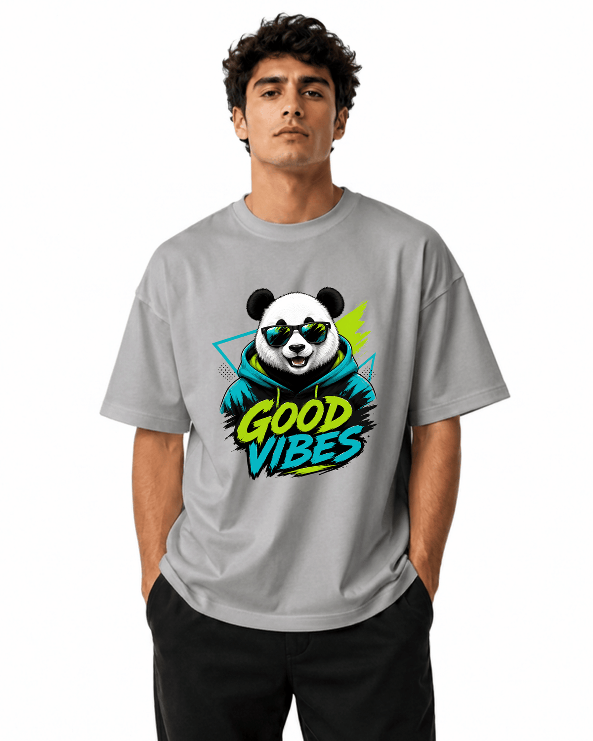 Good Vibes Men’s Premium Graphic Printed T-Shirt – Casual Streetwear Tee