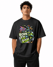 Born To Ride Bike Men’s Premium Graphic Printed T-Shirt – Casual Streetwear Tee