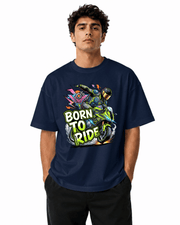 Born To Ride Bike Men’s Premium Graphic Printed T-Shirt – Casual Streetwear Tee