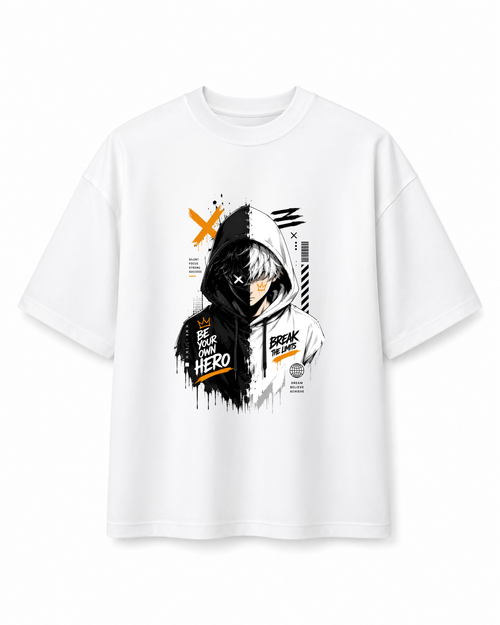 Be Your Own Hero Men’s Premium Graphic Printed T-Shirt – Casual Streetwear Tee