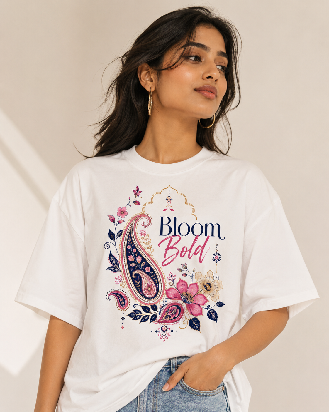 Bloom Bold Girl's Premium Graphic Printed T-Shirt – Casual Streetwear Tee